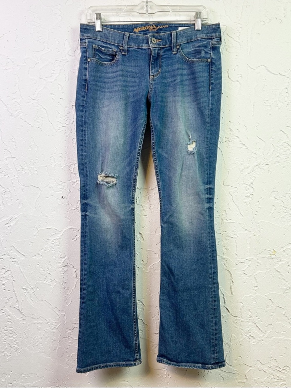 Vintage y2k Arizona Jean Company Distressed Low Rise Bootcut Jeans Size 9